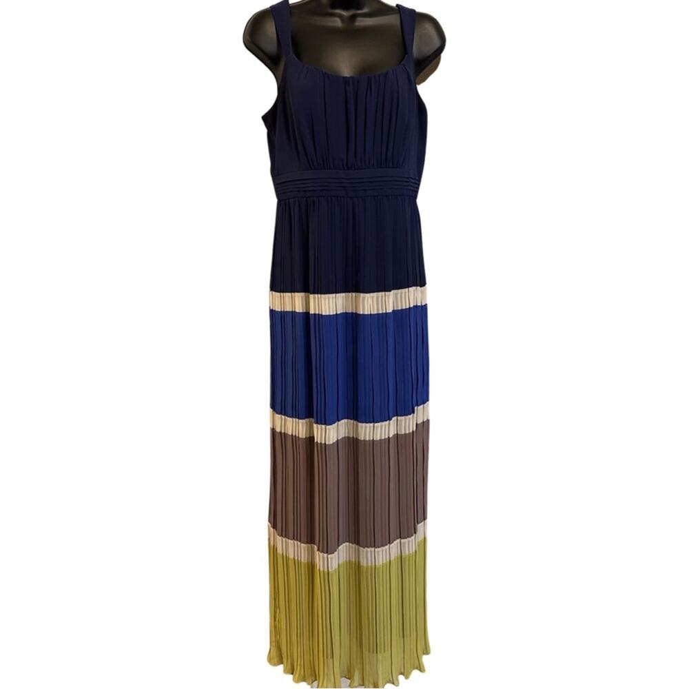 Max and Cleo Sleeveless Color Block Maxi Dress